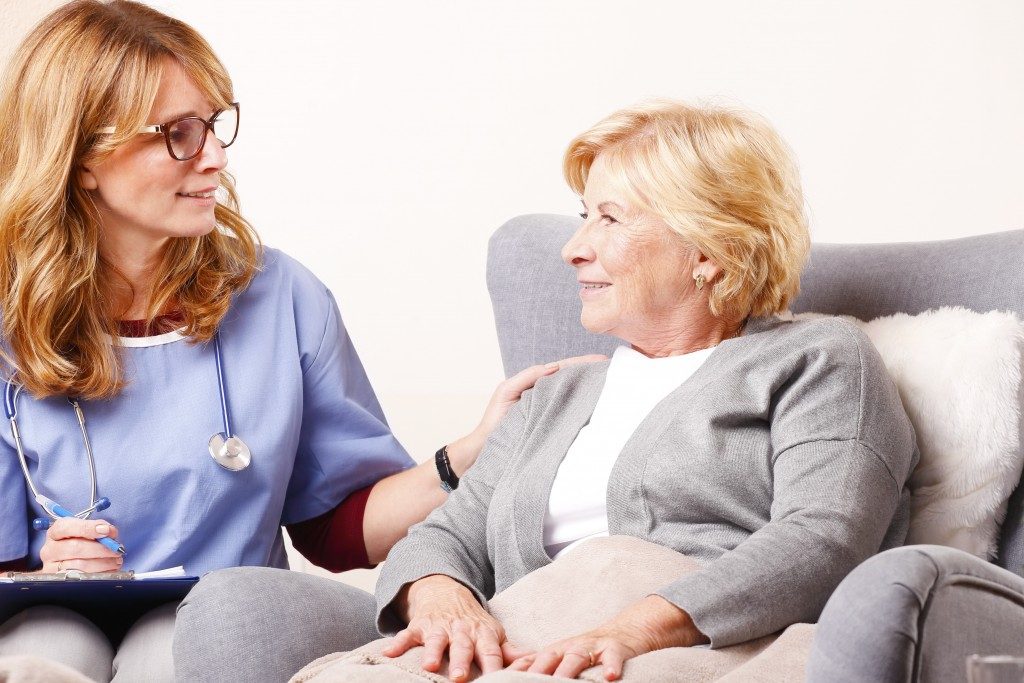 Senior woman consulting a doctor