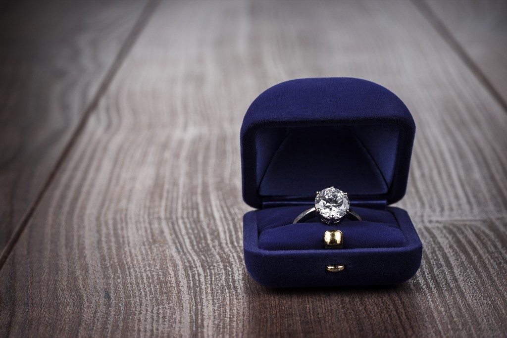 ring in a velvet box