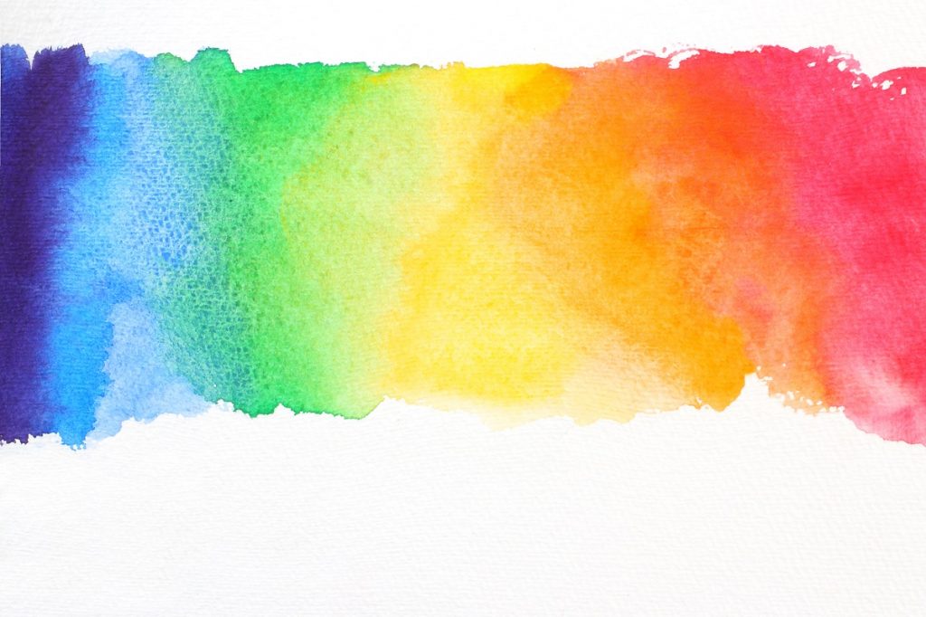 Rainbow watercolor paint